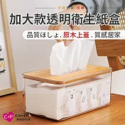【Cap】北極熊加大款透明衛生紙盒(紙巾盒/收納盒)