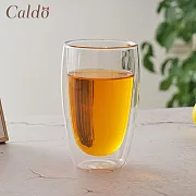 【Caldo卡朵生活】輕美學雙層隔熱玻璃水杯 450ml