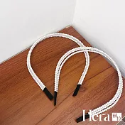 【Hera 赫拉】古典希臘女神復古珍珠髮箍  HBI11 銀色