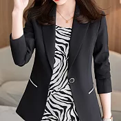 【MsMore】新款高級設計流行百搭西裝外套#111844- M 黑