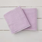 菱紋四層紗布毛巾 紫色