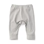 [MUJI無印良品]新生兒有機棉針織束腳長褲 灰色
