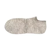 [MUJI無印良品]男棉混節紗淺口直角襪 25~27cm 米色