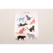 【日本mt和紙膠帶】mt Seal貼紙系列 ‧ 貓咪剪影