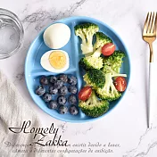 【Homely Zakka】北歐陶瓷健康分隔餐盤_ 藍色