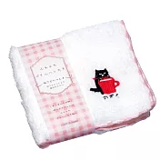 【日本KOJI】黑貓日常柔軟純棉方巾 ‧ 窺視