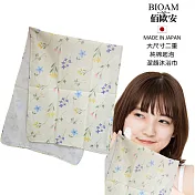BIOAM佰歐安日本製大尺寸二重純棉潔顏沐浴巾黃色小花