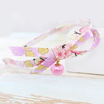 【PinkyPinky Boutique】甜美櫻花 緞帶髮箍 (淺紫)