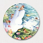 afu插畫陶瓷吸水杯墊-念念湖畔