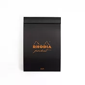 【Rhodia｜Classic】口袋筆記本_7.5x12cm_點格_80g_40張_ 黑色