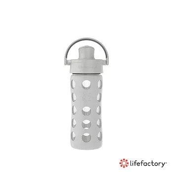 【Lifefactory】玻璃水瓶掀蓋350ml (AFCN-350-GY) _灰