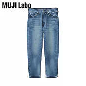 [MUJI無印良品]日本丹寧素材棉混錐形八分褲 23 藍色