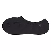 [MUJI無印良品]男棉混足尖寬鬆舒適不易鬆脫隱形襪黑色25~27cm