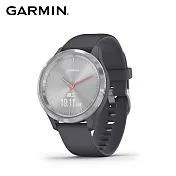 GARMIN vivomove 3S 指針智慧腕錶 岩藍冷霜銀