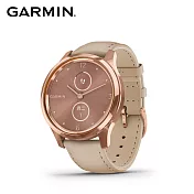 GARMIN vivomove Luxe 指針智慧腕錶 香榭流沙金
