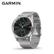 GARMIN vivomove Luxe 指針智慧腕錶 永恆極地銀