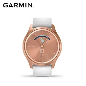 Garmin vivomove Style (矽膠) 指針智慧腕錶 無 白玫瑰金