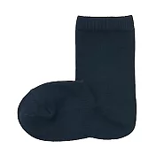 [MUJI無印良品]幼兒棉混腳跟特殊編織直角襪 19~23cm 深藍