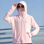 【MsMore】夏季日式防曬防紫外線冰絲提花薄款透氣連帽外套#111973- F 粉紅