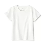 【MUJI 無印良品】幼兒有機棉天竺短袖T恤 80 柔白