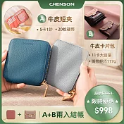 CHENSON小包救星★真皮短夾+卡包超值兩件組(W20333+W20112)