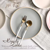 【Homely Zakka】莫蘭迪啞光磨砂陶瓷餐盤碗餐具_小圓平盤20.5cm (莫蘭迪灰)