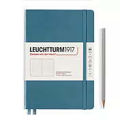 德國 LEUCHTTURM1917 硬殼筆記本 A5  方點 灰藍色