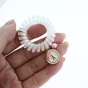 【PinkyPinky Boutique】可愛人魚彩光 電話線髮束  (粉紅色)