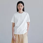 旅途原品 高品質匹馬棉圓領T恤 M/L/XL　 L 米白色