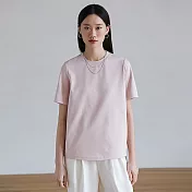 旅途原品 高品質匹馬棉圓領T恤 M/L/XL  L 粉紅色
