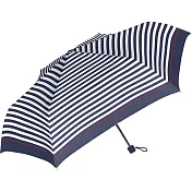 【NAKATANI】經典橫紋耐風超輕量迷你折傘(附傘套) ‧ 深藍色