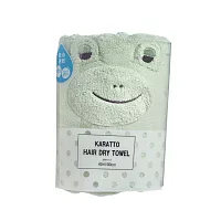 【Liv Heart】日本超吸水速乾可愛動物造型柔軟毛巾 ‧ 青蛙