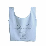 【素包包】艾蜜莉法式書店文青風輕購物手挽袋 _淺藍色