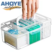 【Ahoye】透明分隔醫藥箱 (20*12*9cm) 收納箱 急救箱