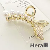 【Hera 赫拉】.韓國新魚尾珍珠鯊魚夾 H111041206 金黃色