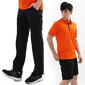 【遊遍天下】男款二合一彈性可拆二穿式快乾機能長褲(GP10003) 3XL 黑色