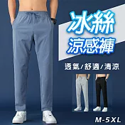 【KISSDIAMOND】型男百搭九分涼感冰鋒褲(KDP-572) M 藍色