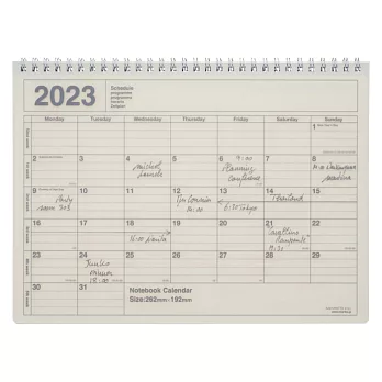 【Mark’s】2023 月曆型記事手帳B5變型 ‧ 象牙白