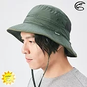 ADISI 抗UV透氣快乾收納護頸兩用盤帽 AH22001 / 城市綠洲專賣 (UPF50+ 防紫外線 防曬帽 遮陽帽) L 松木綠
