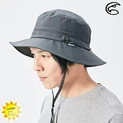 ADISI 抗UV透氣快乾中盤帽 AH22002 / 城市綠洲專賣 (UPF50+ 防紫外線 防曬帽 遮陽帽) M 墨灰