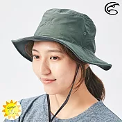 ADISI 抗UV透氣快乾雙面盤帽 AH22003 / 城市綠洲專賣 (UPF50+ 防紫外線 防曬帽 遮陽帽) M 墨灰/松木綠