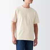 【MUJI 無印良品】男有機棉粗織天竺短袖T恤 S 原色