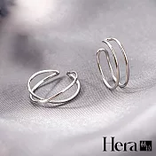 【Hera 赫拉】雙線交叉開口食指個性戒指 H111041802 交叉