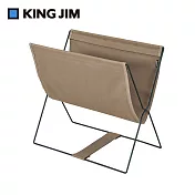 【KING JIM】NEW BASIC 輕型超質感包袋雜誌立架 卡其色 (BGS100-BE)