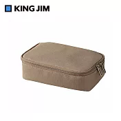 【KING JIM】NEW BASIC 多功能3C收納包  卡其色
