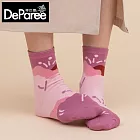 蒂巴蕾 socks..守護collection-太陽與花 藕紫色