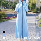 【Lockers 木櫃】夏季冰絲防曬風衣外套 L111050301 F 藍色
