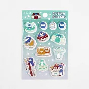 【BGM】+Clear Stamp 自由編排透明印章 ‧ 愛甜食的企鵝