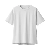 【MUJI 無印良品】抗UV吸汗速乾聚酯纖維短袖T恤 XS 淺灰