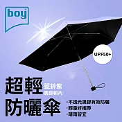 【德國boy】三折超輕黑膠防曬晴雨傘 藍鈴紫外